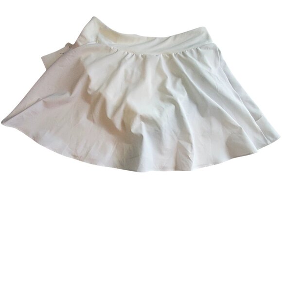 Lands End White Tiered Womens Swimsuit Skirt Bottom Elastic waistband for comfor - Picture 2 of 8